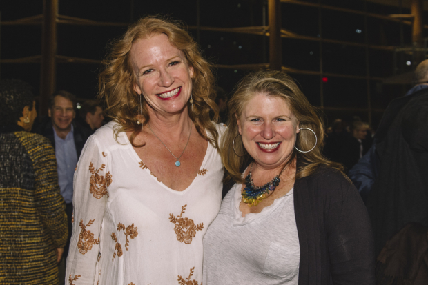 Cast members Johanna Day and Tara Mallen at the opening of Sweat, running now through February 21.