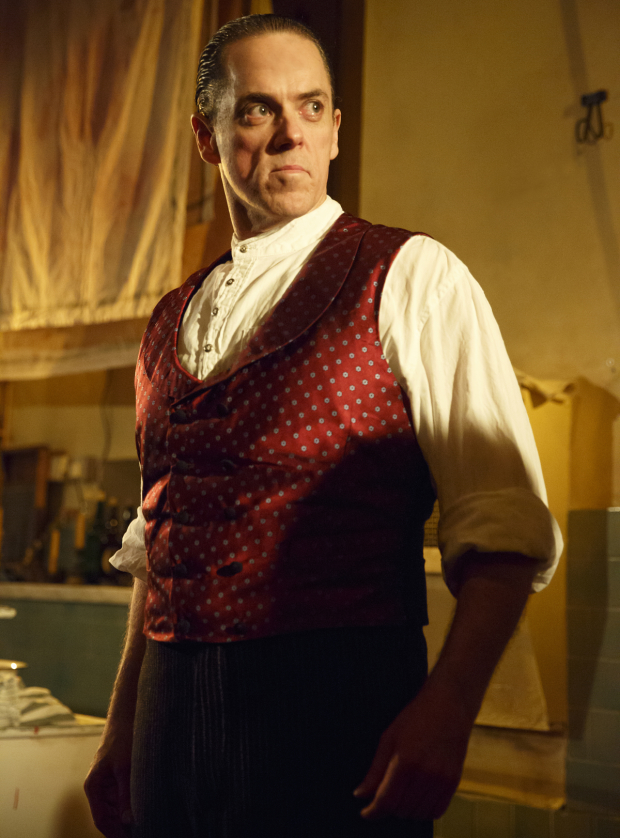 Jeremy Secomb plays the title character in Sweeney Todd at the Barrow Street Theatre.