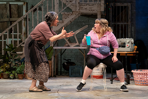 Socorro Santiago plays Tita, and Vanessa Aspillaga plays Luisa in Mojada.
