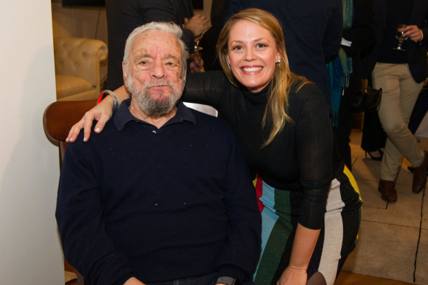 Elizabeth Stanley with Stephen Sondheim.
