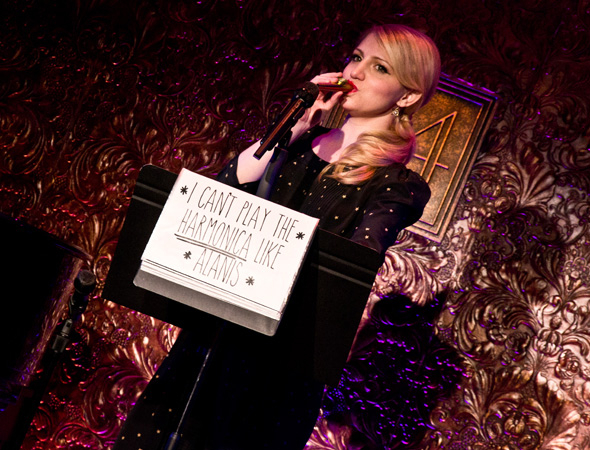 Annaleigh Ashford plays a kazoo at 54 Below, not a harmonica. 
